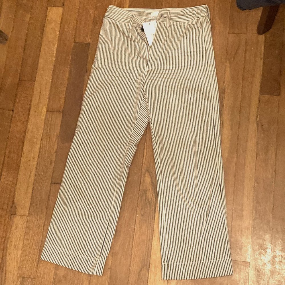 NWT Small Black & White Stripe Ankle Pants